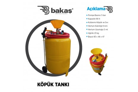 Oto Yıkama Köpük tankı 90 Lt